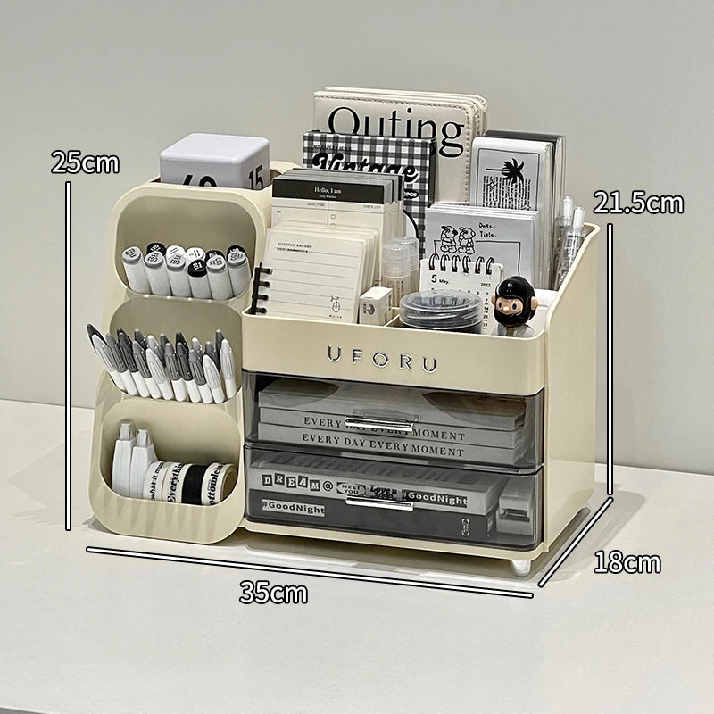 Transparent Cosmetic Storage Box Desktop High-End Dustproof Cover Carents eup Skincare Lipsti Organizer Box