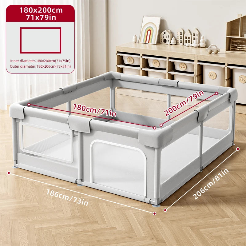 Large Baby Playpen for Children with Foam Protector Baby Playground for 0~6 Years Old Kids Ball Pit Playpen Indoor Baby Safety F