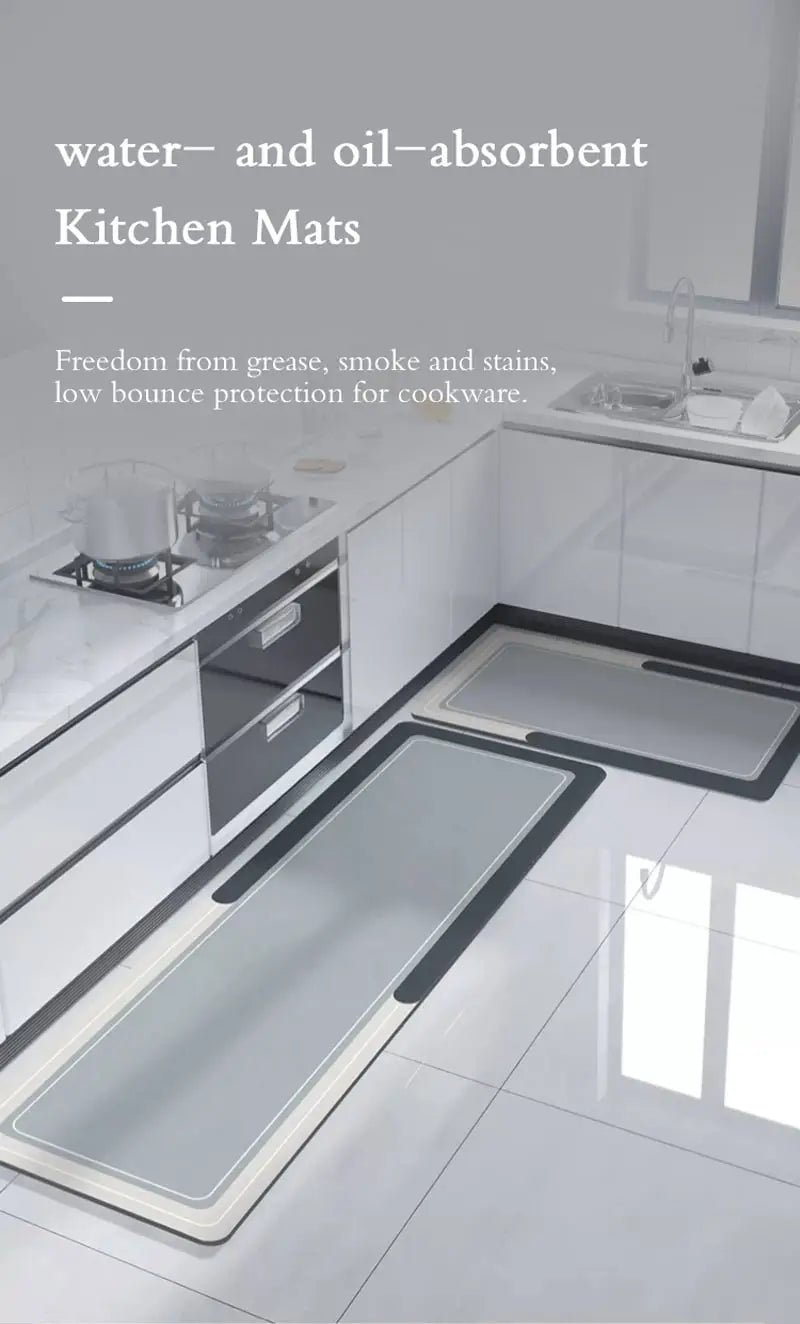 Nordic Kitchen Mats For Floor Waterproof Anti-Slip Kitchen Rug Long Area Rugs Hallway Bathroom Mat Entrance Doormat Washable