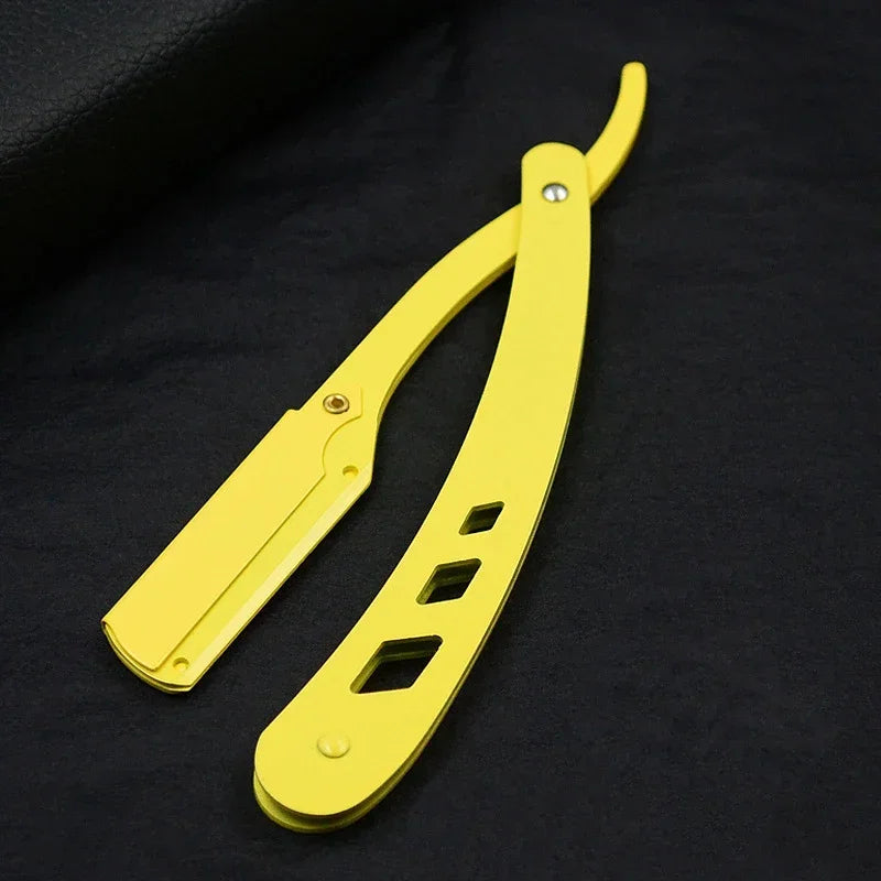 Barbershop Rasoir pour hommes Rasoir à bord droit lames remplaçable