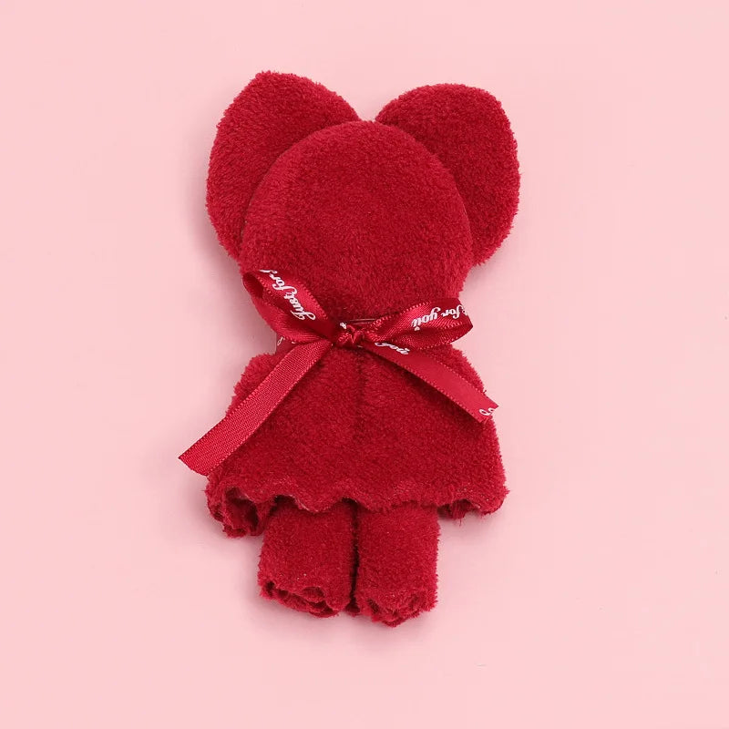 منشفة دب تذكارية لحفلات الزفاف، هدية صغيرة، منشفة دب من الصوف المرجاني، هدايا زفاف للضيوف، هدية عيد الشكر لوصيفة العروس بكميات كبيرة