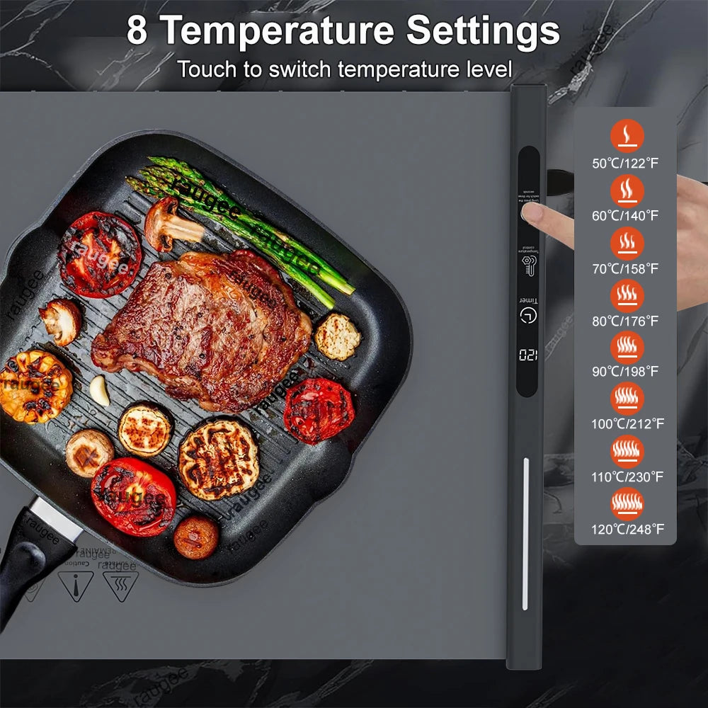 Food Warmer Plate Electric Warming Tray for Food Fast Heating Food Warming Pad Foldable Food Warming Mat Electric Food Warmer