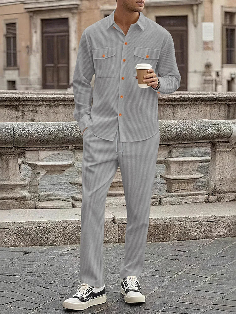 Ensemble décontracté d'hiver velours côtelé