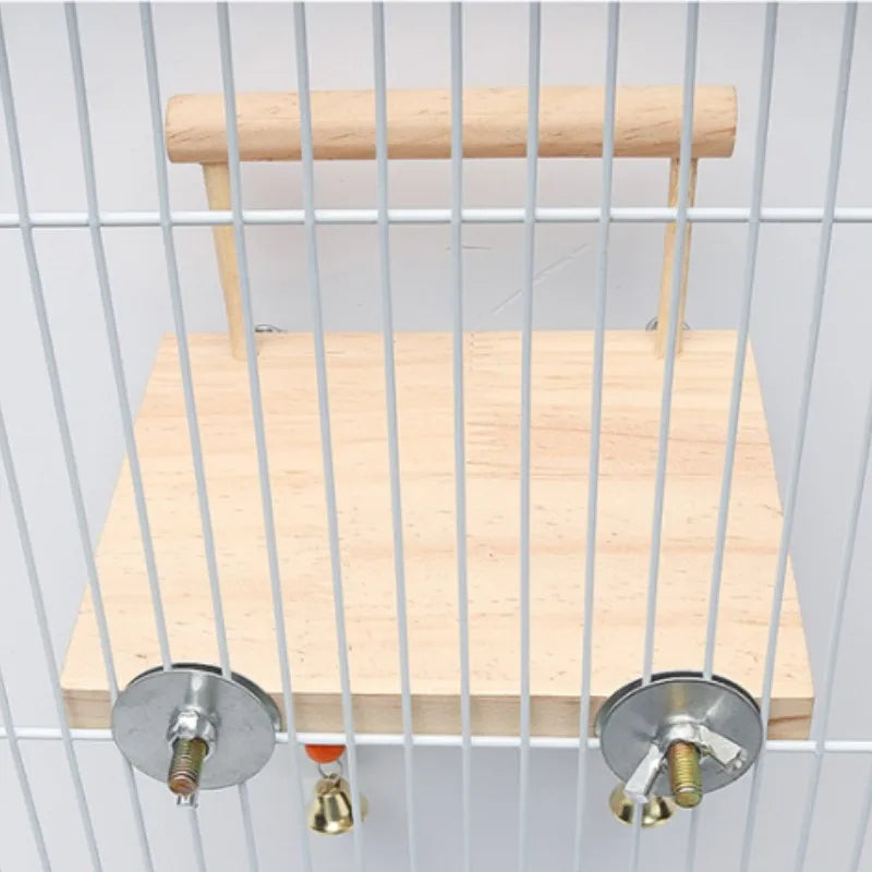 Parrot Toys New Swing Toy Wooden Bird  Perch Stand Playstand With Chewing Beads Playground for Budgie Birds Accessories for Cage