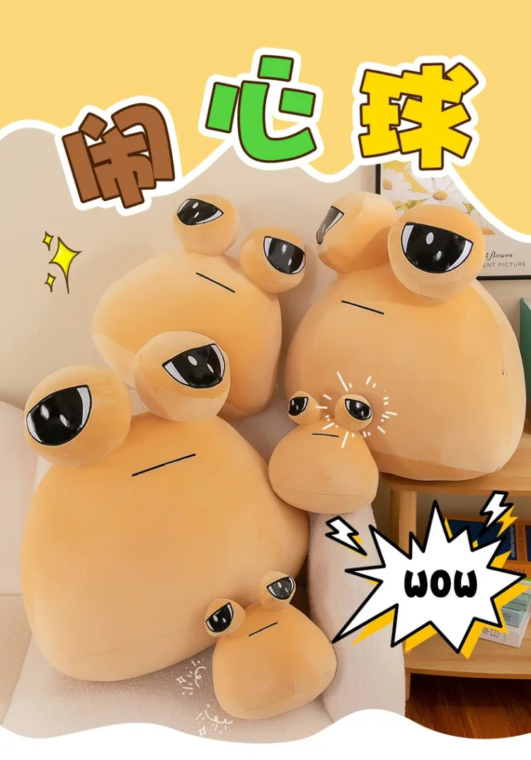 22/30/40/55cm My Pet Alien Pou Big Size Plush Toy Kawaii Alien Pet Dolls Cute Pou Stuffed Toys Soft Pillow Animal Gifts for Kids