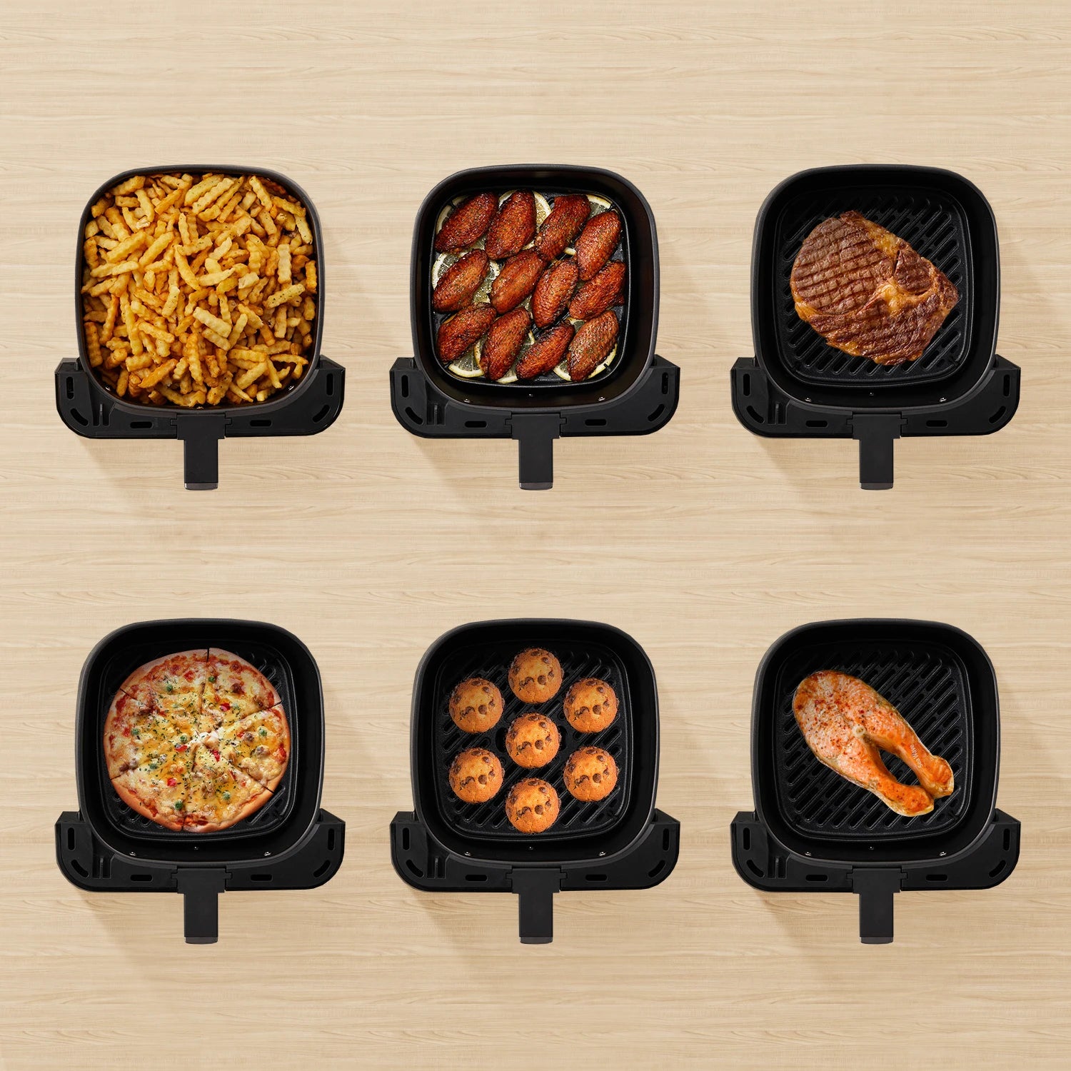 Midea Hot Air Fryer 7L Capacity, HeatXpress Technology, 90% Less Oil, Energy and Time Saving with 7 Presets, Easy-View Window