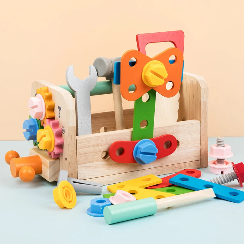 Wooden Tool Set For Kids Toys Montessori Toys Workbench Construction Toys Educational Toys For Christmas Birthday Gifts For Boys
