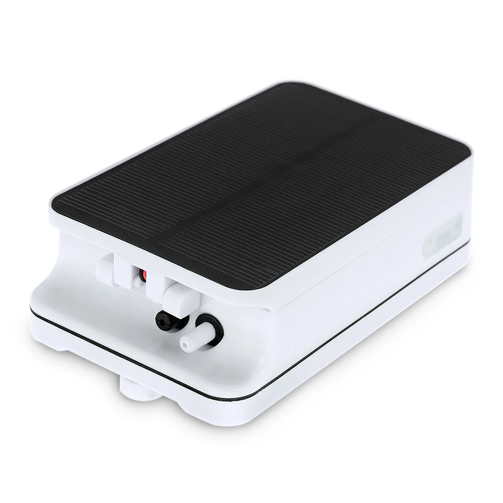 جهاز شحن يعمل بالطاقة الشمسية 5 فولت، مزود بأكسجين، وخزانات أسماك، ومضخة هواء لحوض السمك، ومضخة أكسجين للصيد، ومهوية مع أحجار هوائية