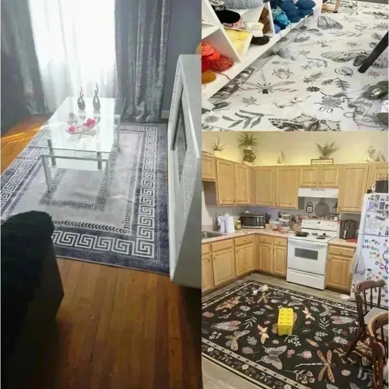 Luxury Crystal Velvet Plush Shag Carpets Large Size Area Rugs  Living Room Bedroom Home Decor Soft Floor Mats Non-Slip Backing