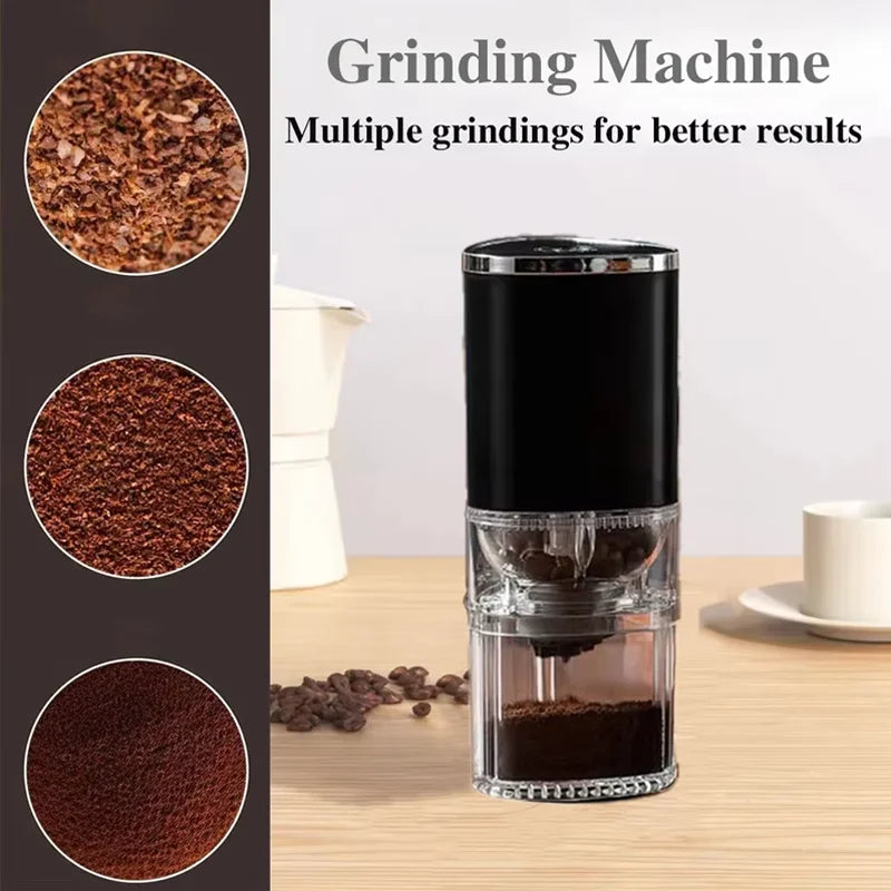 Household Electric Coffee Bean Grinder Multi-Level Adjustment Fast Grinding No Residue Anti-Scalding Design Suitable For Brewing