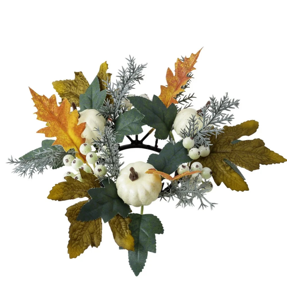 Berry Harvest Wreath Exquisite Workmanship Autumn Floral Wreath Maple Pumpkin Wreath High Quality Thanksgiving Day Decoration