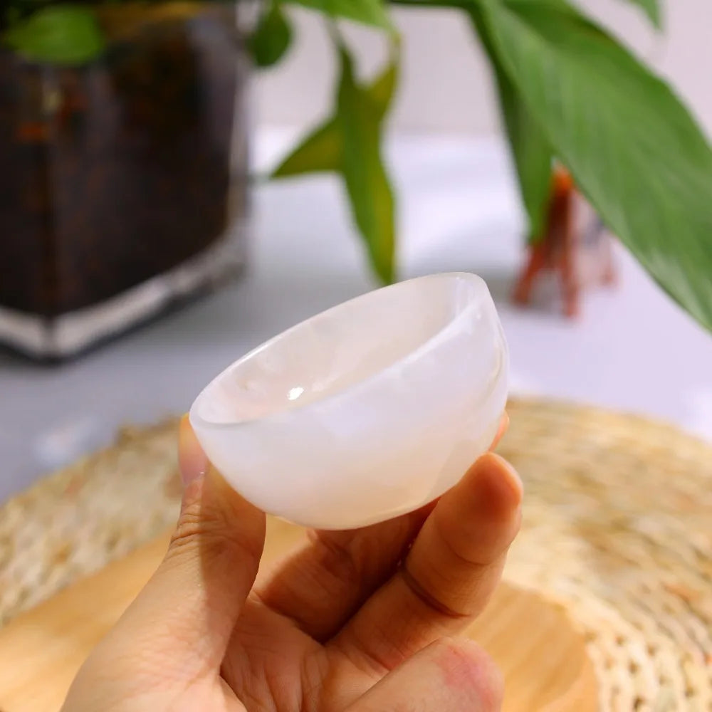 Selenite Crystal Bowl, Jewellery Storage Crystal Decoration Gift, Home & Office Decor, Great Choice for Christmas Gift Giving