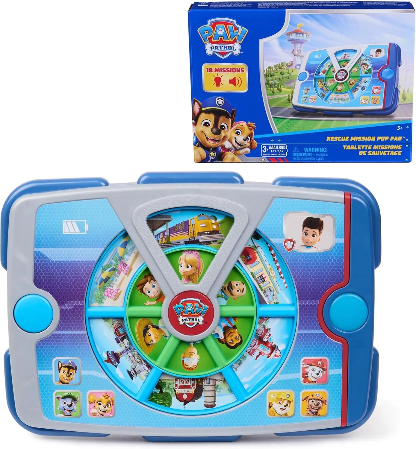 Original PAW Patrol Rescue Mission Pup Pad Interactive Toy with Lights Sounds & Music Pretend Play Kids Toys for Boys & Girls