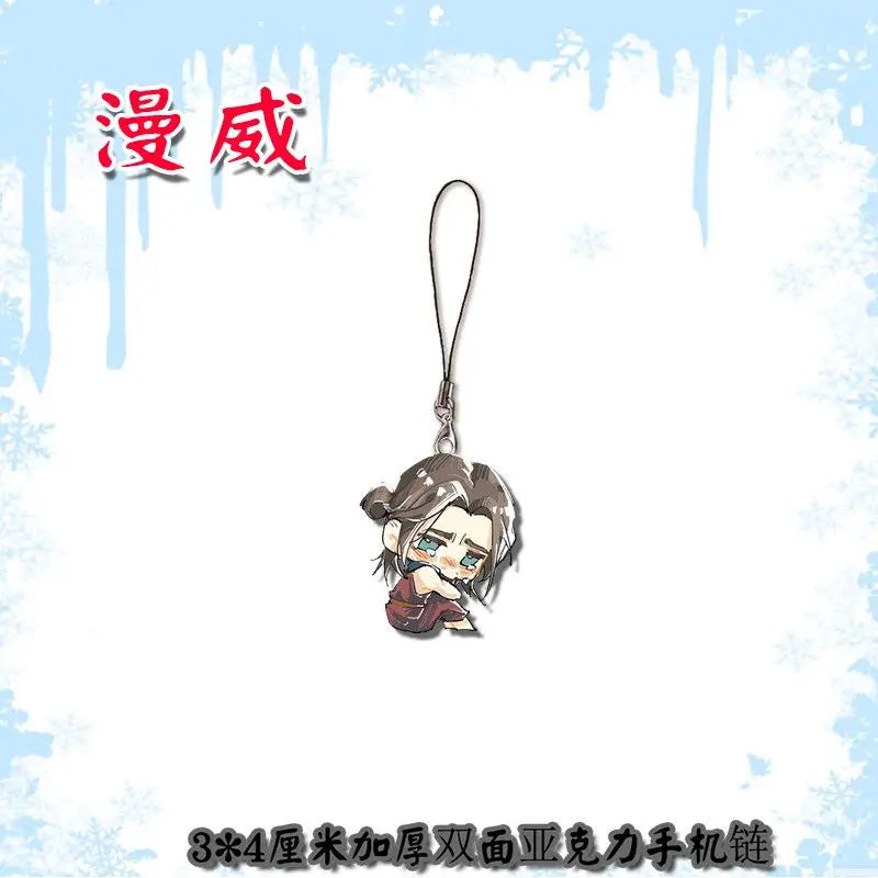Marvel: Spider-Man Iron Man Doctor Strange cartoon Q version double-sided acrylic mobile phone chain pendant backpack decoration