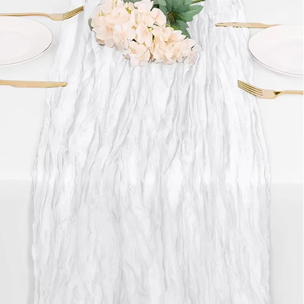 Lilac Purple Cheesecloth Table Runner Boho Rustic Gauze Lavender Purple Table Runner Wedding Bridal Shower Birthday Decoration