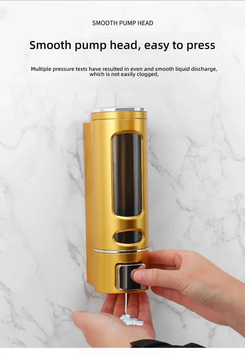 Lamgool Single/double Soap Dispenser Wall-Mount Shower Bath Shampoo Dispenser Liquid Soap Container Bathroom Accessories