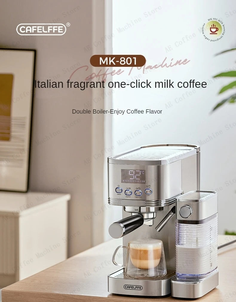 Automatic Coffee and Milk Frother All-in-one Machine 20bar Household Small Espresso Coffee Machine Multi-function Coffee Maker
