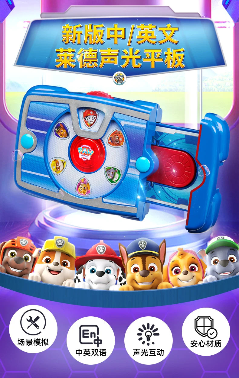 Original PAW Patrol Ryder Pup Pad Tablet Mission Launcher Rescue Team Dog Calling Pad Kids Toys Cosplay Sounding Toys Anime Doll