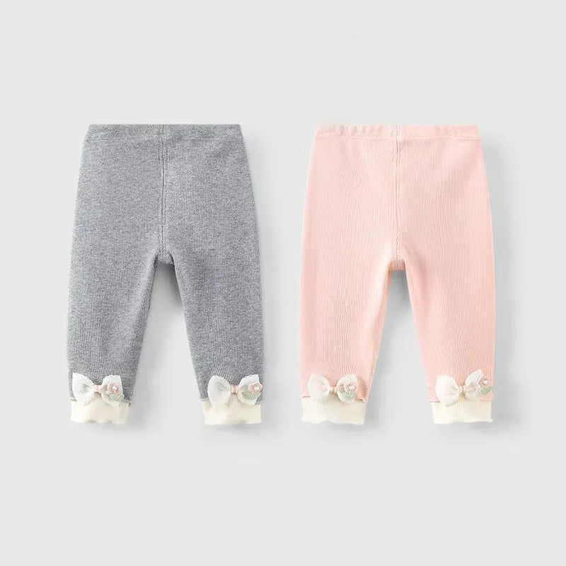 1 Piece Baby Pants New Spring and Autumn Baby Girls' Outdoor Casual Versatile Sweet Leggings