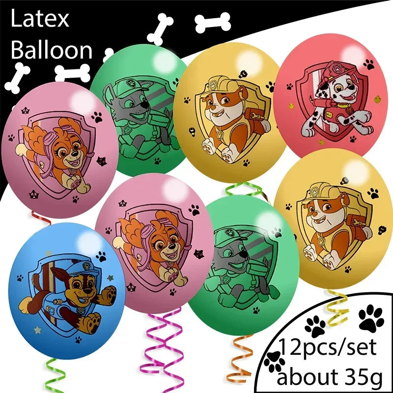 paw patrol rubble theme animals party supplies decorations kids birthday disposable tableware plate tablecloth party theme favor