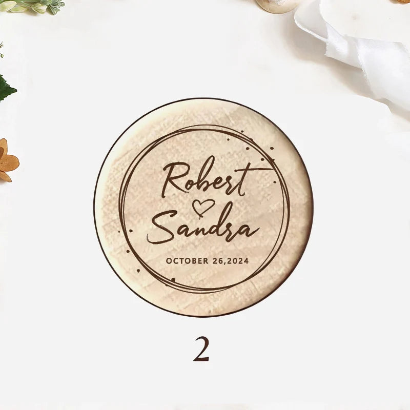 Custom 10/50/100pcs Wine Cork Stoppers Wedding Party Thank You Favors for Guest Engraved Wooden Bottle Cork Stopper