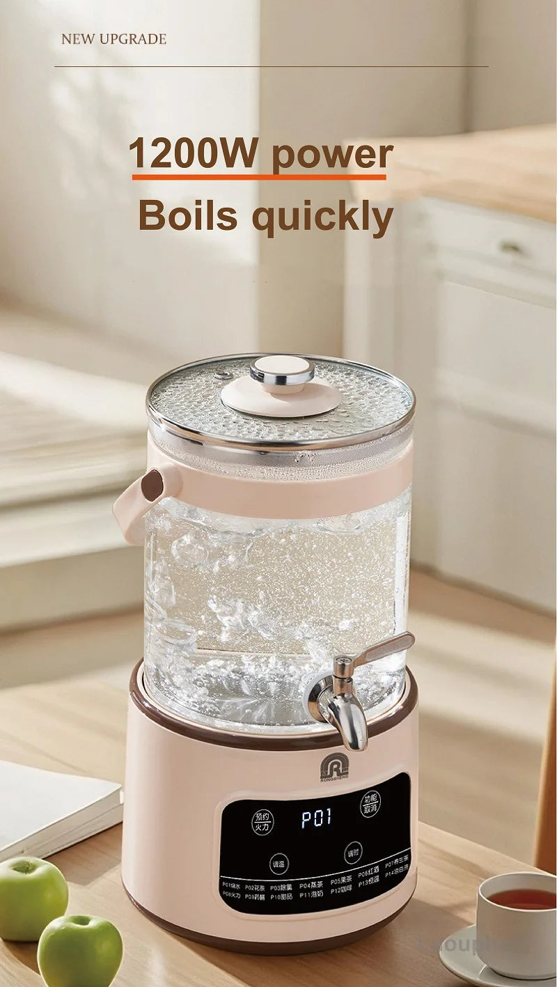 3L Electric Kettle Smart Tea Brewer Large Capacity Office/Commercial Faucet Fruit Tea Bucket Thermostatic Kettle Multi-functiona