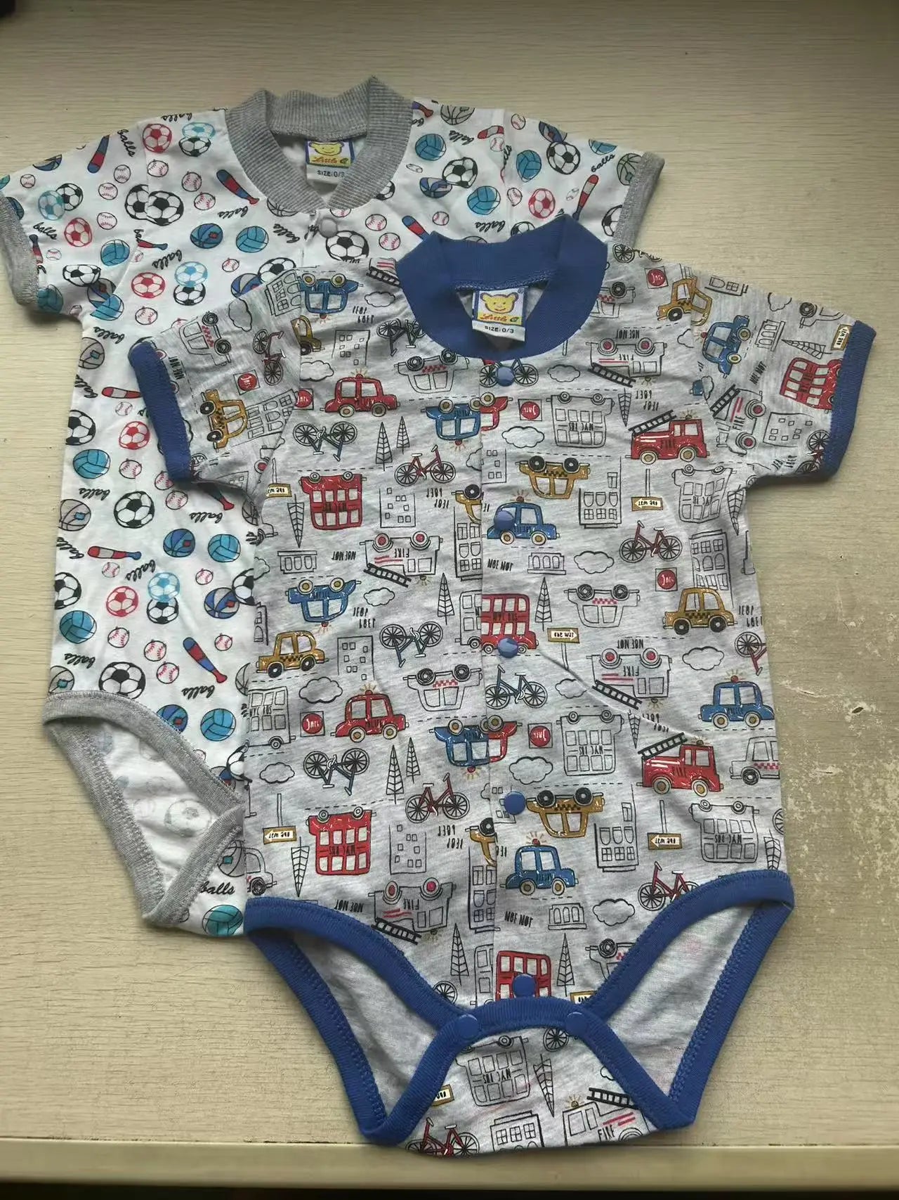 2023 Little Q Newborn Summer Bodysuits Baby Short Sleeve O Neck Clothes 2 pcs/lot Button Suits Pure Cotton Clothing