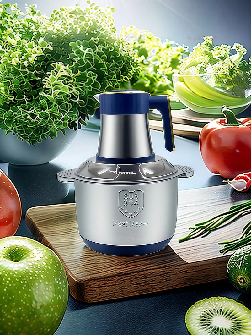 Electric Meat Grinder 304 Stainless Steel Food Processor Multi-Function Vegetable Mincer Baby Food Blender Kitchen Appliance