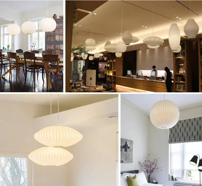 New Fabric Restaurant Living Room Chandelier Personality Bar Hotel Dining Room Staircase Lamp New Chinese Style Lantern Zen Lamp