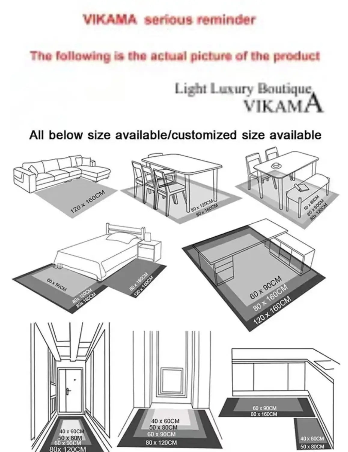 VIKAMA Christmas Rug Festive Carpet For Live Room Large Area Rug Bedroom Rug Soft Doormat Welcome Mat Home Decoration