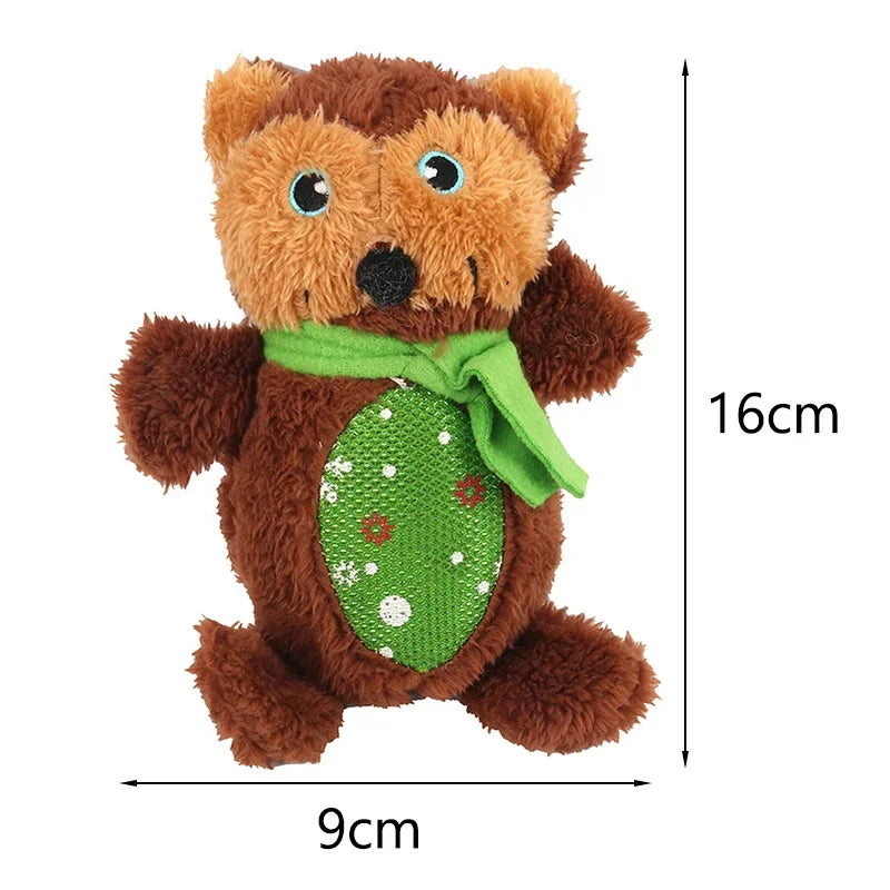 Christmas Cat Dog Squeaky Toys Plush Pet Chew Toy for Small Dogs Chihuahua Puppy Yorkie mascotas Accessories juguetes para perro