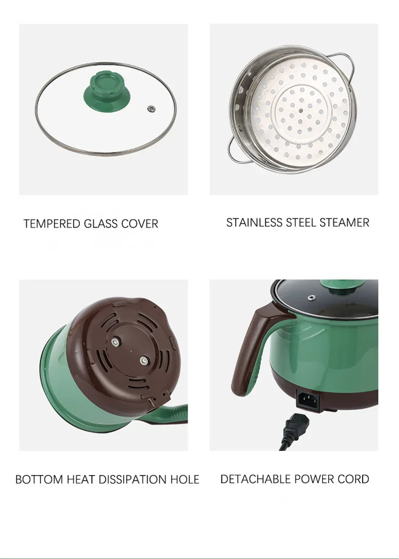 Mini Electric Multi Cookers Single/Double Layer Pot 1-2 People Household Non-stick Pan Hot Pot Rice Cooker Cooking Appliances