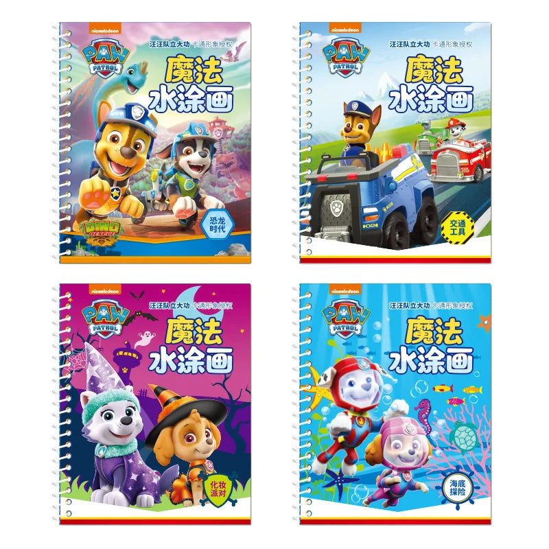 Paw Patrol Chase Reusable Coloring Book Magic Water Painting Books Sensory Children Early Education Toys Water Drawing Book Toy