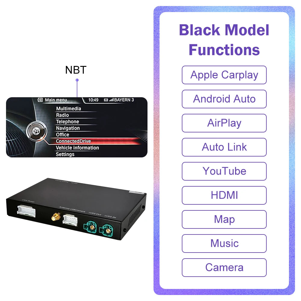 Road Top Wireless CarPlay for BMW X3 F25 G01 X4 F26 CIC,NBT,EVO System 2011-2020, with Android Mirror Link AirPlay Carplay Kits