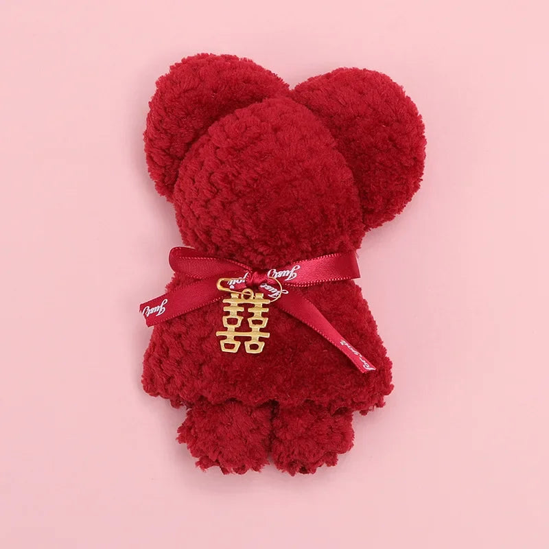 منشفة دب تذكارية لحفلات الزفاف، هدية صغيرة، منشفة دب من الصوف المرجاني، هدايا زفاف للضيوف، هدية عيد الشكر لوصيفة العروس بكميات كبيرة