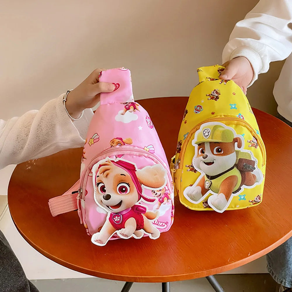 Paw Patrol Kawaii Children's Chest Bag Cute Cartoon Crossbody Bag Fashion Travel Satchel Portable Handbags Purse Backpacks Gifts