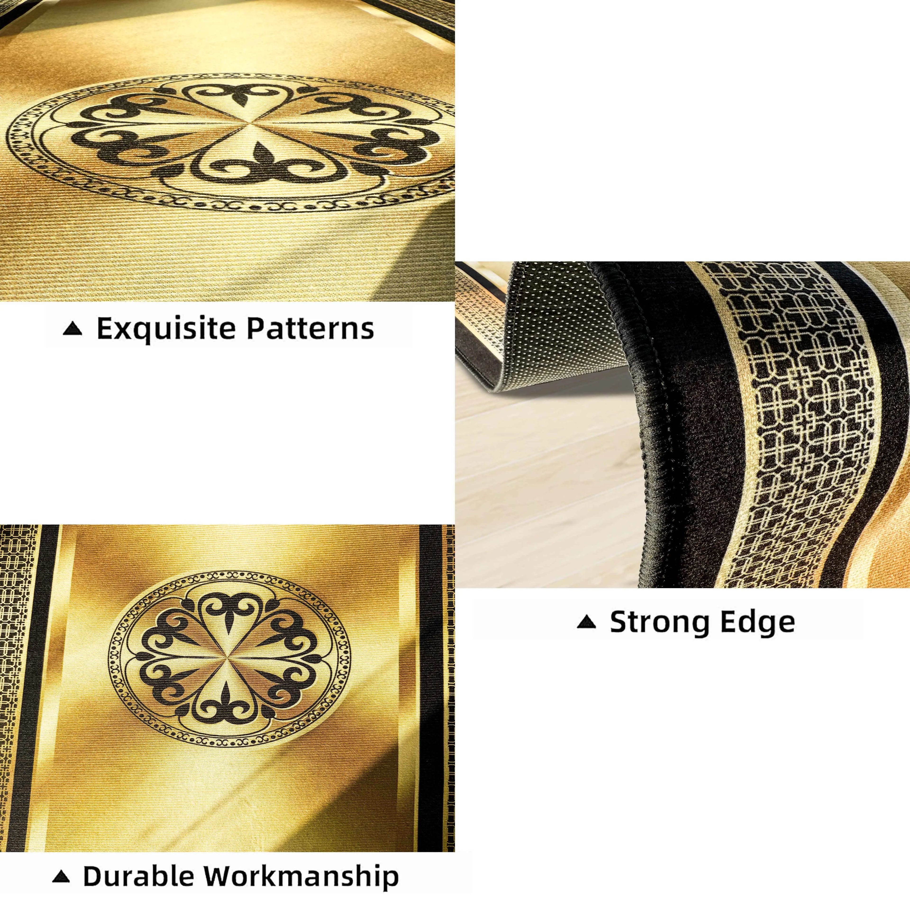 Modern Long Corridor Carpet Non-slip Hallway Luxury Gold Washable Rug Runner Entryway Decoration Home Stairway Mat Anti Slip