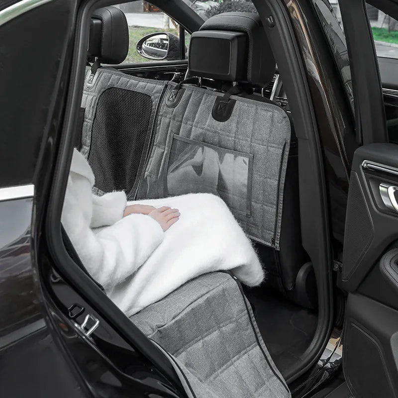 Dog Car Seat Cover Waterproof Pet Dog Carriers Travel Mat Hammock For Small Medium Large Dogs Car Rear Back Seat Safety Pad
