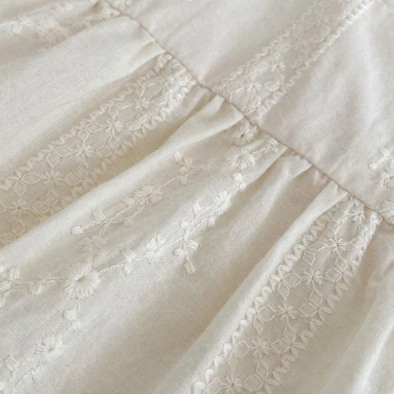 2025 Baby Girl Romper Summer 0-24M Children Clothes Korean Style Climbing Suit Short Sleeved Cotton Embroidery Newborn Romper