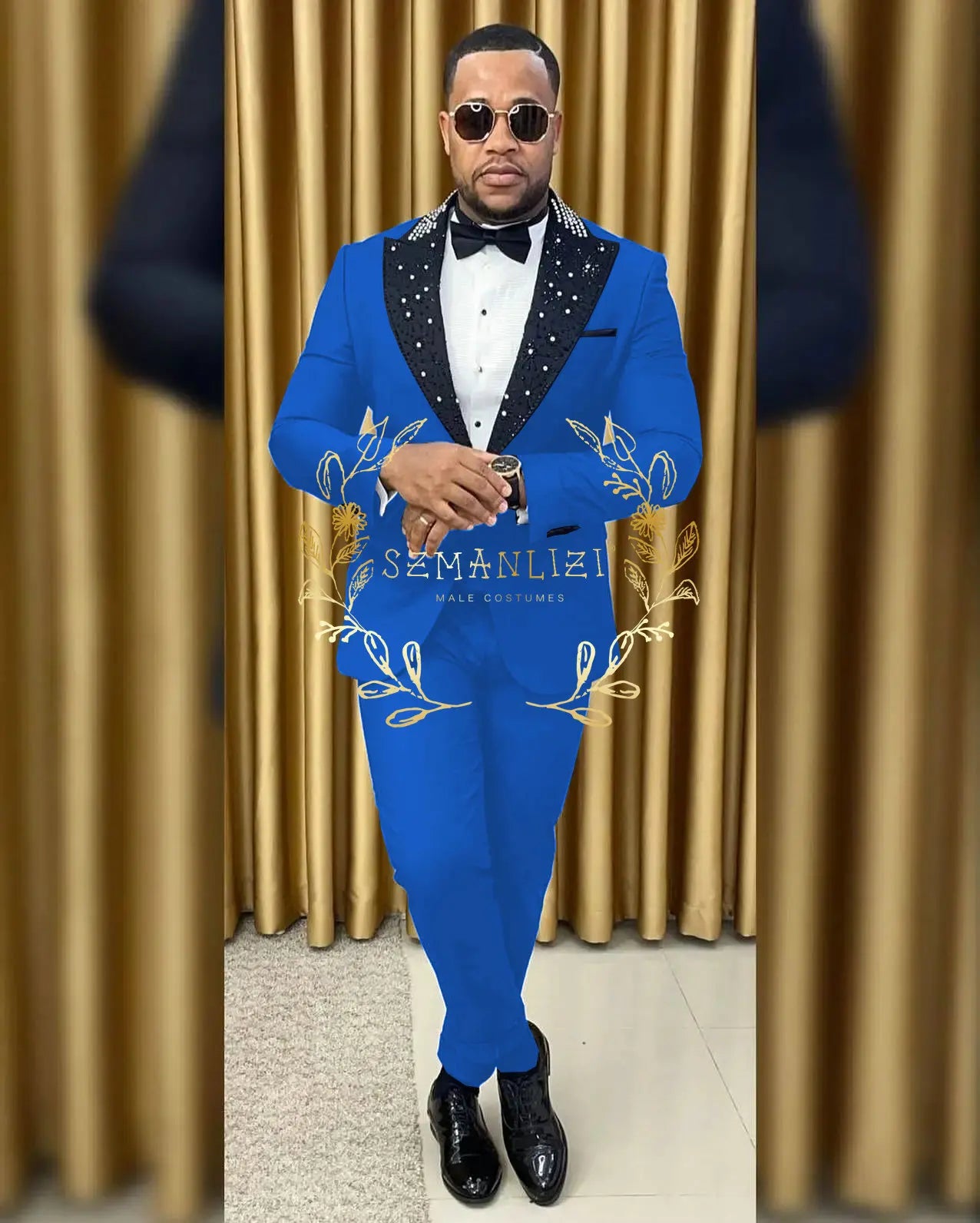 Smoking perler noir 2 pièces collection 2025