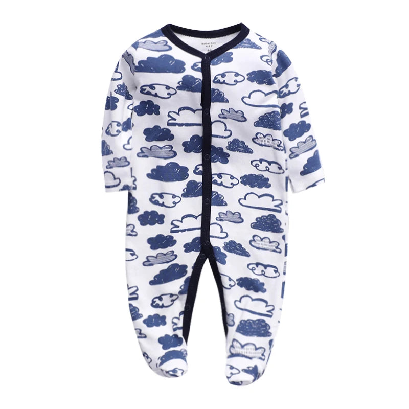 Newborn Infant Baby Boy Girl Jumpsuit 3-12Months Solid Color Long Sleeve Romper Casual Fall Spring Toddelr Clothing Baby Clothin