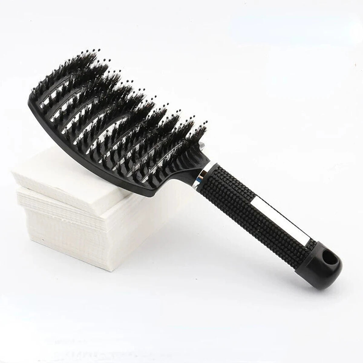 Brosse à cheveux Peigne de massage du cuir chevelu Brosse à cheveux Poil de sanglier Nylon Femmes Humide Bouclé Démêler Brosse à cheveux Salon Coiffure Styling Tool