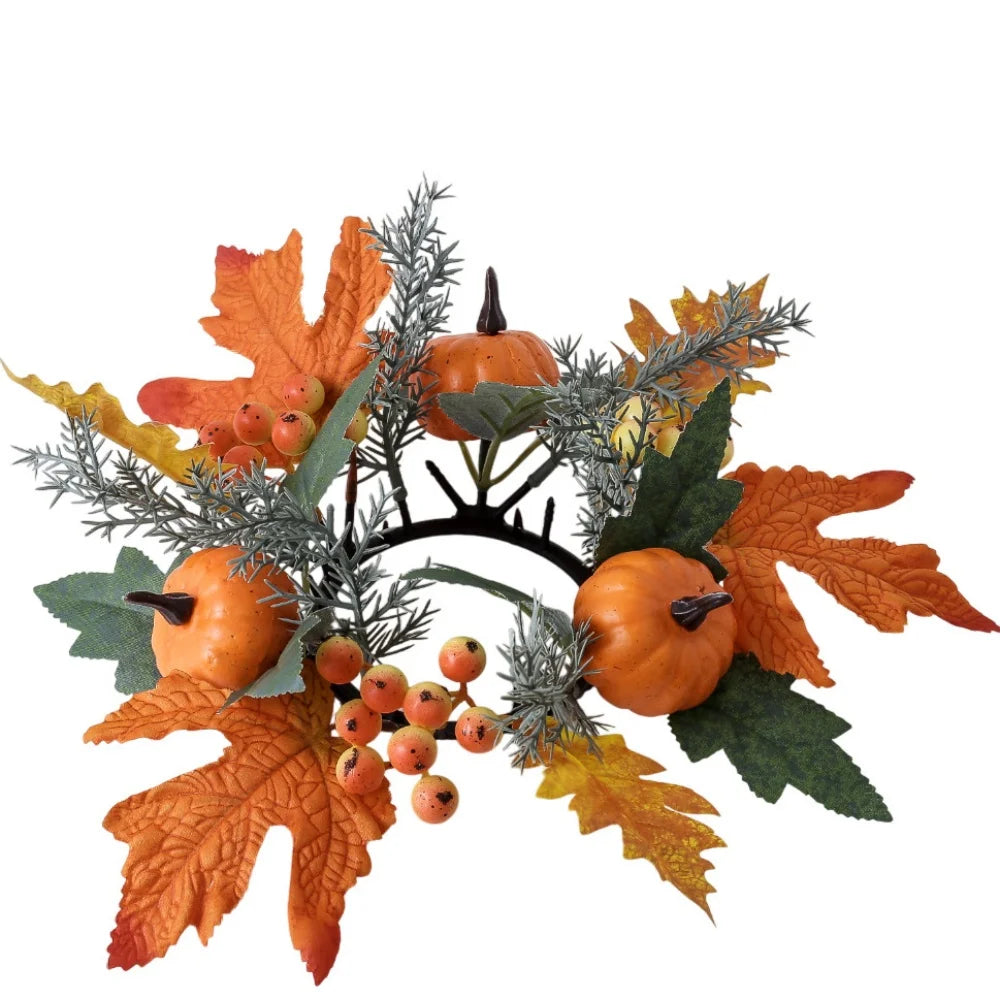 Berry Harvest Wreath Exquisite Workmanship Autumn Floral Wreath Maple Pumpkin Wreath High Quality Thanksgiving Day Decoration