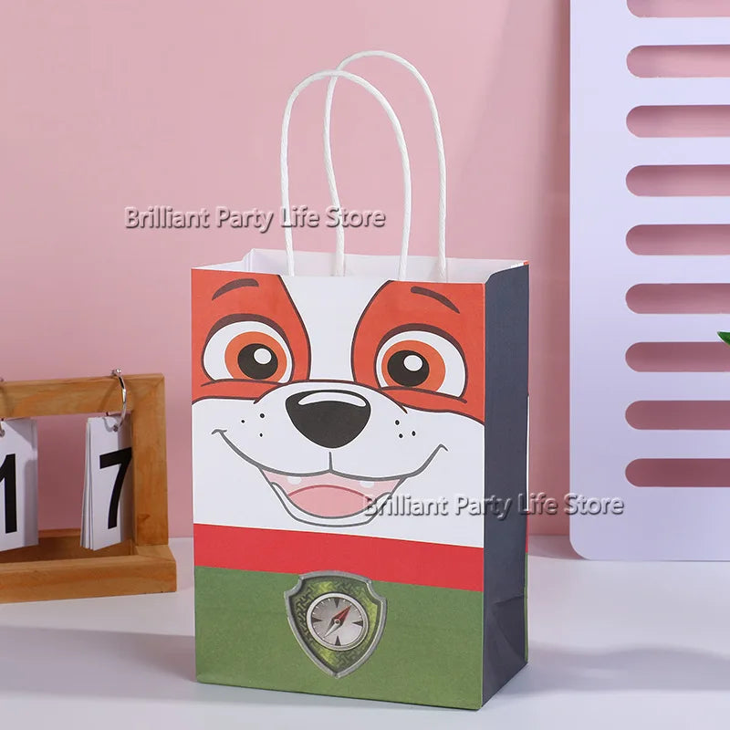 Paw Patrol Cartoon Gift Bag Shopping Bag Candy Biscuit Storage Bag Portable Handbag Pouch Party Supplies Baby Shower
