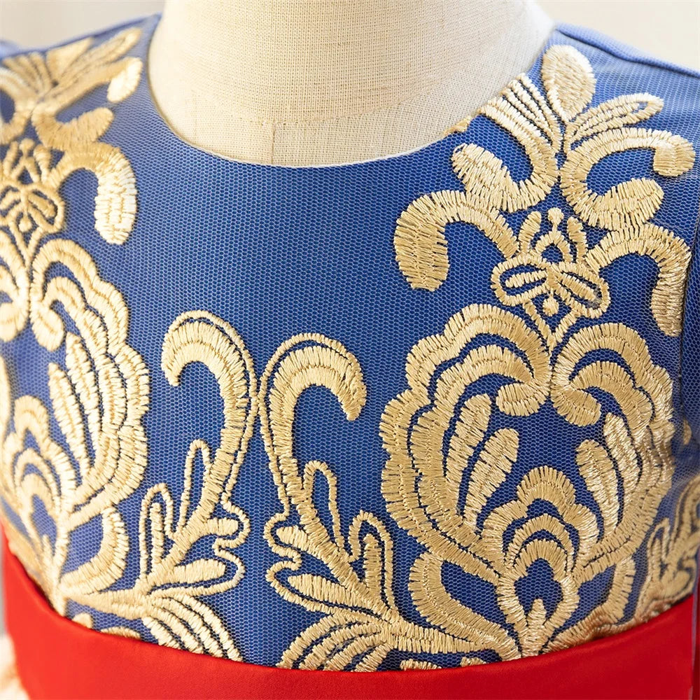 Snow White Girls Party Dress for Baby Carnival Halloween Cosplay Costumes Toddler Bow 1st Birthday Dresses Puff Sleeve Clothing