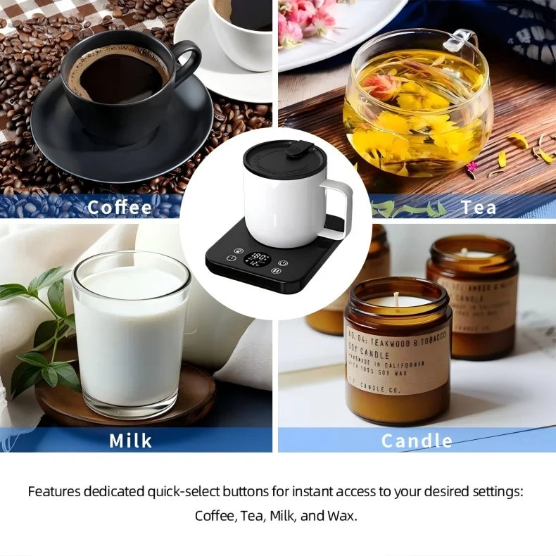 36W Coffee Mug Warmer Cup Heater Heating Pad Electric Hot Plate 9 Gear Temperature Warmer Coaster For Milk Tea Water 220V