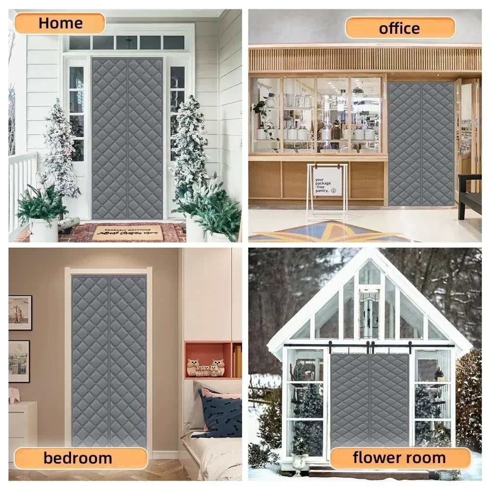 Thickened Household Winter Door Curtain,cold Proof Warm Cotton,magnetic Insulation and Insulation,household Windproof Curtain