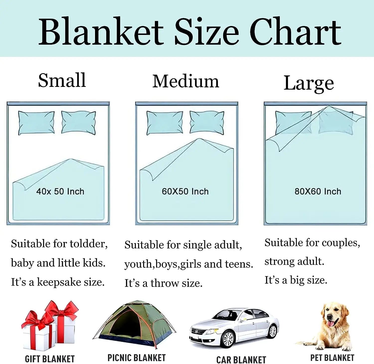 VIKAMA Cute Dachshund Blanket, Soft And Skin-Friendly Flannel Cartoon Printed Blanket, Sofa, Bedroom, Dormitory, Nap Blanket