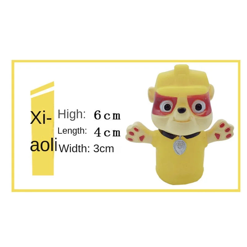 Paw Patrol Chase Cartoon Hand Doll Toy Finger Puppet Role Play Tell Story Silicagel Cloth Doll Educational Toy for Children Kids