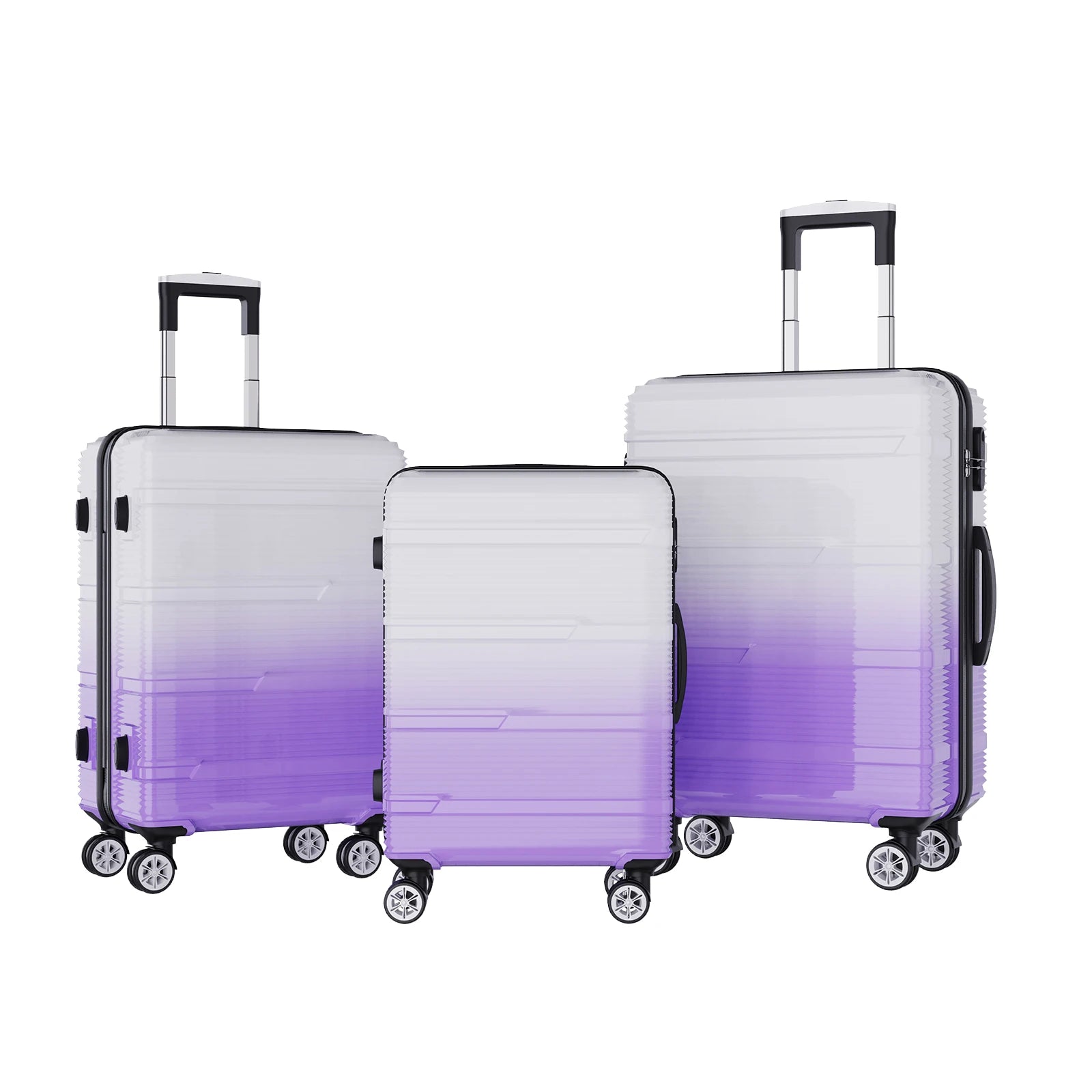 Luggage Set of 3 with Lock, 4 Rolling Spinner Wheels, ABS Lightweight Trolley Travel Suitcase for Hand Luggage Business Trip